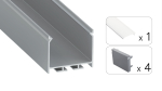 TEKKNI NORS Set, silver, frozen cover, 2.02 m